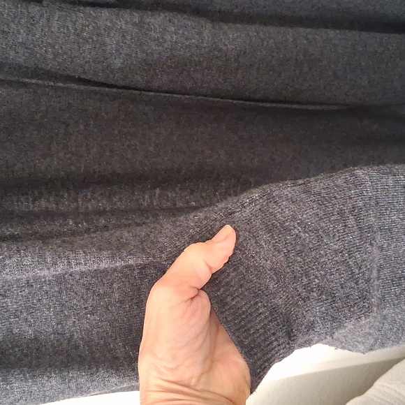 Matty M Charcoal Gray Knit Open Front Long Sweater Pockets Sz XXL - Picture 3 of 7